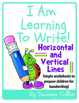 Preview of Learn To Write Horizontal and Vertical Lines!