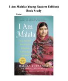 I Am Malala Book Study Questions (Young Readers Edition)