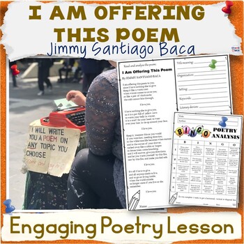 Preview of I Am Offering This Poem - Valentine's Day Poetry Reading, Love Poem Lesson