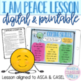 I Am Peace Lesson, Digital & Printable Counseling Activities