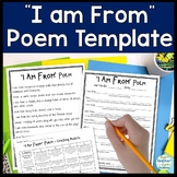 I Am Poem - I Am From Poem: Template, Example Poem & Grading Rubric (Bio Poem)