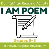 I Am Poem Task - Independent/Group Novel Study - Printable