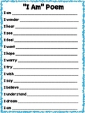 I Am Poem Template (Features 9 Bright Colored Borders)