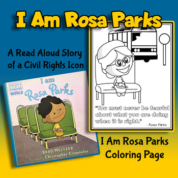 Preview of I Am Rosa Parks | Black History Month & Civil Rights | Printable Coloring Sheet