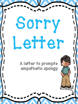 Preview of FREE I Am Sorry Letter