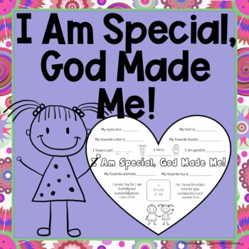 Preview of I Am Special, God Made Me, Back to School, Me Theme