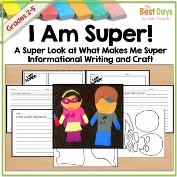 Preview of Superhero Writing for Distance Learning Informational Writing and Craftivity