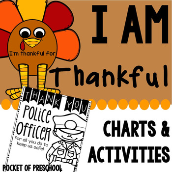 Preview of I Am Thankful Activities for Preschool, Pre-K, and Kindergarten