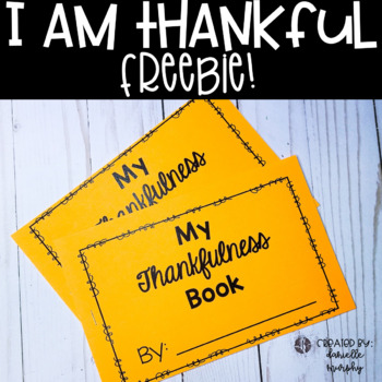 Preview of FREE Thanksgiving I Am Thankful Writing Book