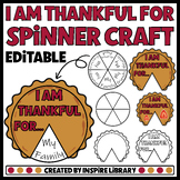 I Am Thankful Craft | Thanksgiving Spinner Pie Game Craft 