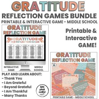 Preview of I Am Thankful For Game | Interactive | Printable | BOHO BUNDLE SET 1