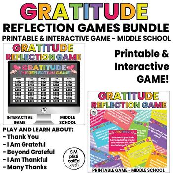 Preview of I Am Thankful For Game | Interactive | Printable | Prompts | BUNDLE SET 1