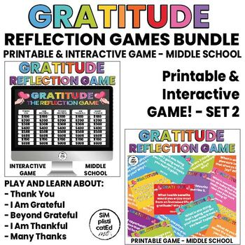 Preview of I Am Thankful For Game | Interactive | Printable | Prompts | BUNDLE SET 2