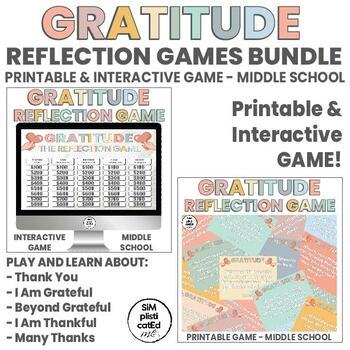 Preview of I Am Thankful For Game | Printable | Interactive | BOHO BUNDLE SET 2
