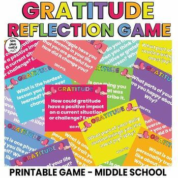 Preview of I Am Thankful For Game | Worksheets | Printable | Task Cards | Prompts SET 1