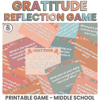 Preview of I Am Thankful For Game | Worksheets | Prompts | Printable | BOHO SET 1
