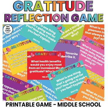 Preview of I Am Thankful For Game | Worksheets | Task Cards | Printable | Prompts SET 2