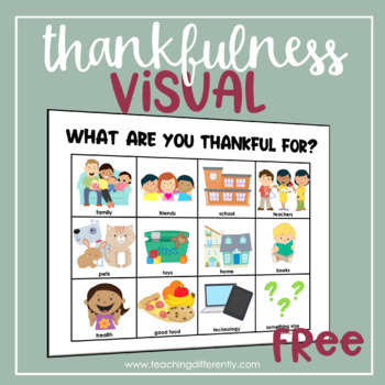 Preview of I Am Thankful For ... Visual {Free}