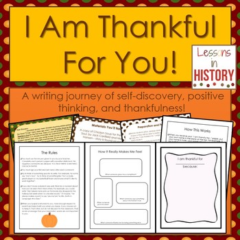 Preview of Thanksgiving Writing Keepsake Activity - I Am Thankful For You!