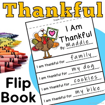 Preview of I Am Thankful Writing Activity