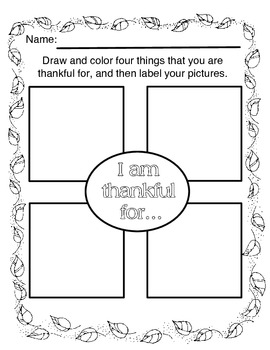 I Am Thankful Writing Paper by Karina Lawrence TpT