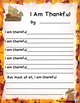 I Am Thankful poem template by Diamond Mom | Teachers Pay Teachers