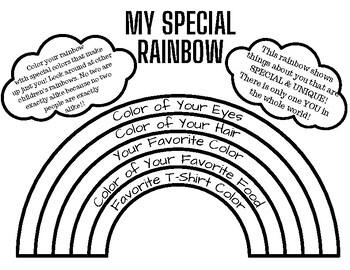 I Am Unique! Self-Awareness, My Special Rainbow, A Color of His Own