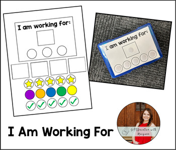 Preview of I Am Working For Token Board - Autism Classroom