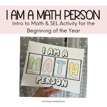 Preview of I Am a Math Person | Beginning of the Year/SEL Math Activity