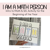 I Am a Math Person | Beginning of the Year/SEL Math Activity