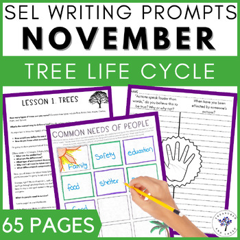 Preview of Life Cycle of a Tree a Science Activity with Daily Writing Prompts for 4th Grade