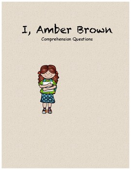 Preview of I, Amber Brown comprehension questions