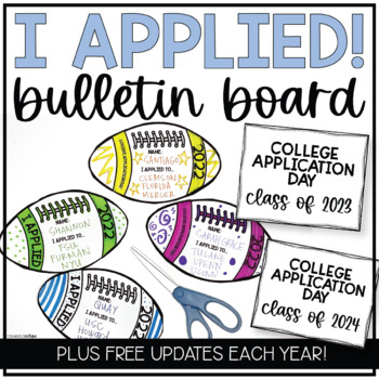 Preview of I Applied College Bulletin Board for High School Counselors