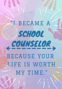 Preview of I Became a School Counselor Poster FREE