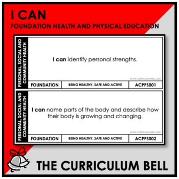 Preview of I CAN | AUSTRALIAN CURRICULUM | FOUNDATION HEALTH AND PHYSICAL EDUCATION