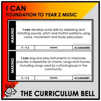 Preview of I CAN | AUSTRALIAN CURRICULUM | FOUNDATION TO YEAR 2 MUSIC