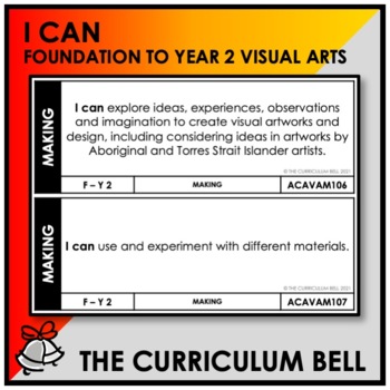 Preview of I CAN | AUSTRALIAN CURRICULUM | FOUNDATION TO YEAR 2 VISUAL ARTS