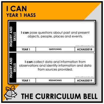 Preview of I CAN | AUSTRALIAN CURRICULUM | YEAR 1 HASS