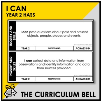 Preview of I CAN | AUSTRALIAN CURRICULUM | YEAR 2 HASS