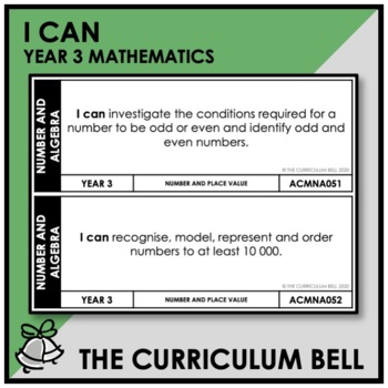 Preview of I CAN | AUSTRALIAN CURRICULUM | YEAR 3 MATHEMATICS