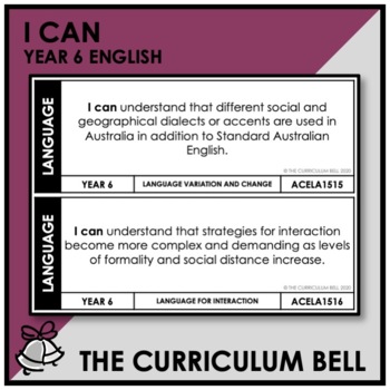 I CAN | CURRICULUM | YEAR ENGLISH by THE CURRICULUM
