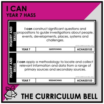 Preview of I CAN | AUSTRALIAN CURRICULUM | YEAR 7 HASS