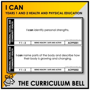 Preview of I CAN | AUSTRALIAN CURRICULUM | YEARS 1 AND 2 HEALTH AND PHYSICAL EDUCATION