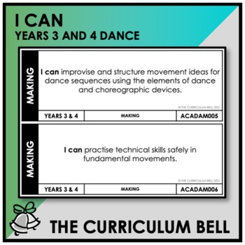 Preview of I CAN | AUSTRALIAN CURRICULUM | YEARS 3 AND 4 DANCE
