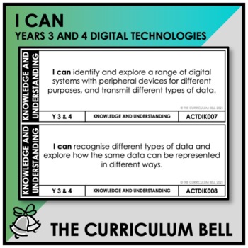 Preview of I CAN | AUSTRALIAN CURRICULUM | YEARS 3 AND 4 DIGITAL TECHNOLOGIES