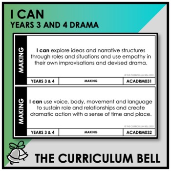 Preview of I CAN | AUSTRALIAN CURRICULUM | YEARS 3 AND 4 DRAMA