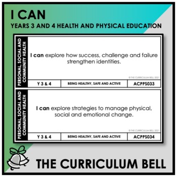 Preview of I CAN | AUSTRALIAN CURRICULUM | YEARS 3 AND 4 HEALTH