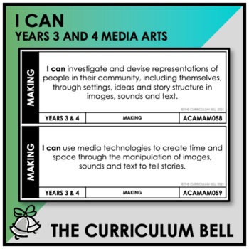 Preview of I CAN | AUSTRALIAN CURRICULUM | YEARS 3 AND 4 MEDIA ARTS