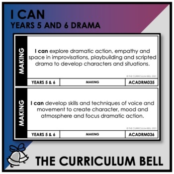Preview of I CAN | AUSTRALIAN CURRICULUM | YEARS 5 AND 6 DRAMA