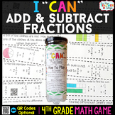 4th Grade Math Game | Adding & Subtracting Fractions with 